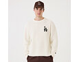 Sweatshirt New Era - MLB Waffle Knit Crew - LA Dodgers - Off White