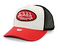 Cap Von Dutch - Originals Cotton Twill Boston Trucker - Cream / Red