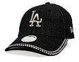 Womens Cap New Era - MLB Sequin 9FORTY - LA Dodgers - Black