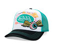 Cap Von Dutch - Flying Eyeball Hot Rod Trucker - White / Teal