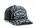 Womens Cap Von Dutch - Silver Leopard Foil Baseball - Black