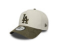 Cap New Era - MLB Suede Visor 9FORTY A-Frame - LA Dodgers - Stone / New Olive