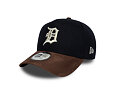 Cap New Era - MLB Suede Visor 9FORTY A-Frame - Detroit Tigers - Navy / Chestnut Brown