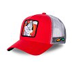 Cap Capslab - Looney Tunes Trucker - Bugs Bunny Arms Crossed - Red / Grey