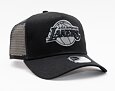 New Era 9FORTY Trucker NBA Black on Black Team Logo Los Angeles Lakers Snapback Cap