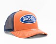 Von Dutch Boston Trucker Cotton Twill Orange/Navy Cap
