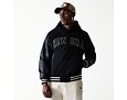 Bunda New Era - Hooded Varsity Jacket - Black