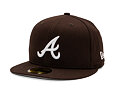 New Era - MLB Seasonal 59FIFTY - Atlanta Braves - Burnt Wood - Brown