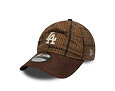 Cap New Era - MLB Mix Check 9TWENTY - LA Dodgers - Chestnut Brown / Stone