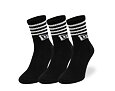 3 páry ponožek New Era Stripe Crew 3Pack Black