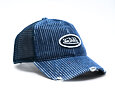 Cap Von Dutch - Striped Corduroy Oval Patch Baseball - Navy