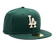 Kšiltovka New Era 59FIFTY MLB League Essential Los Angeles Dodgers Dark Green / Stone
