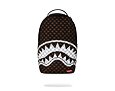 Backpack Sprayground - Brown And Cream Drip Check Shark Backpack