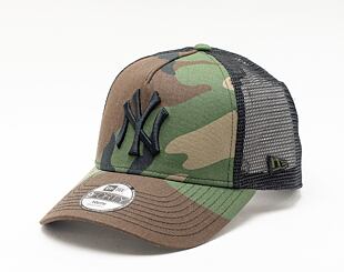 New Era Kids 9FORTY Clean Trucker New York Yankees Woodland Camo / Black Snapback
