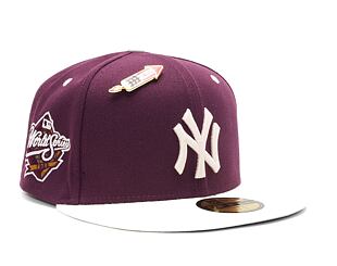New Era 59FIFTY MLB WS Sidepatch Trail Mix New York Yankees Plum / Chrome White Cap