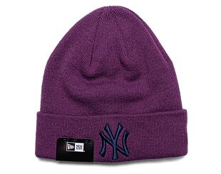 Kulich New Era MLB League Essential Cuff Beanie New York Yankees Purple Nitro / Navy