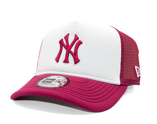 Kšiltovka New Era - MLB World Series 9FORTY Trucker - NY Yankees - Cherry / White