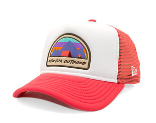 Dětská Kšiltovka New Era - Branded Adventure Patch 9FORTY Trucker - Coral / White