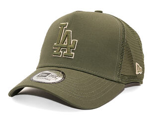 Kšiltovka New Era - MLB Outline 9FORTY Trucker - LA Dodgers - New Olive