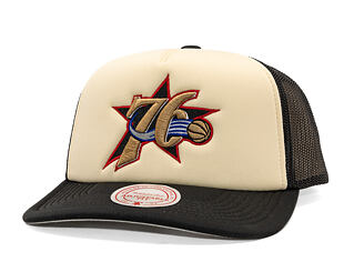 Kšiltovka Mitchell & Ness - NBA Vintage Block Trucker HWC - Philadelphia 76Ers - Cream