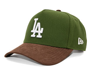 Cap New Era - MLB Suede Visor 9FORTY A-Frame - LA Dodgers - Rifle Green / Brown