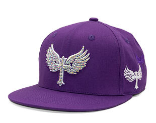Kšiltovka Reflection Luxury Shine Loud Snapback - Grape Purple / White