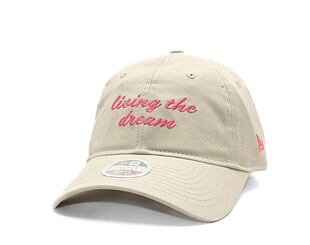 Womens Cap New Era - Branded Slogan 9TWENTY - Stone / Pink
