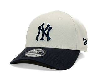 Cap New Era - MLB World Series Patch Cooperstown 9FORTY - NY Yankees - Cream / Navy