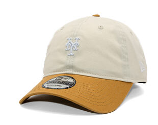 Cap New Era - MLB Mini Logo Washed Contrast 9TWENTY - NY Mets - Cream / Dusted Ochre