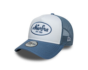 Kids Cap New Era - Branded Oval Patch 9FORTY A-Frame Trucker - Blue / White