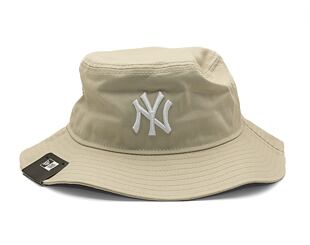 Womens Bucket Hat New Era MLB Womens Adventure Bucket New York Yankees - Stone / White