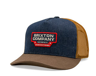 Cap Brixton - Reeves Trucker Hat - Washed Denim/Caramel