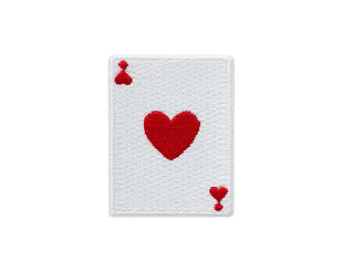 Patch Monoquick - Srdcová karta 5,1 x 3,9 cm