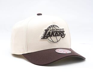 Cap Mitchell & Ness - NBA Brown And Cream Pro Snapback - Los Angeles Lakers - Cream