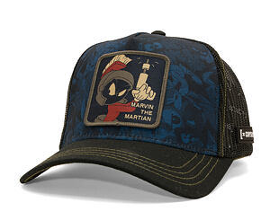 Cap Capslab - Looney Tunes Trucker - Marvin the Martian Print - Navy / Black