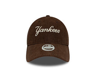 Womens Cap New Era - MLB Cord Script 9TWENTY - NY Yankees - Chestnut Brown / Stone