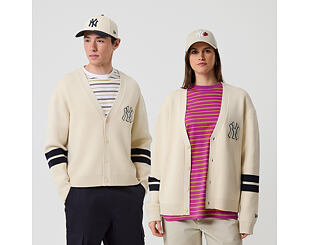 Sweater New Era - MLB Knit Cardigan - NY Yankees - Cream
