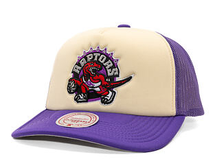 Kšiltovka Mitchell & Ness - NBA Vintage Block Trucker HWC - Toronto Raptors - Cream