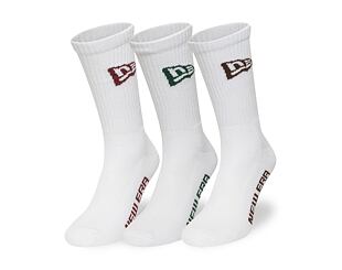Socks New Era - Flag Crew Socks 3pk - White