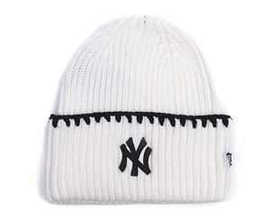 Womens Beanie New Era - MLB Chunky Top Stitch Beanie - NY Yankees - Cream