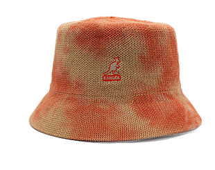 Bucket Hat Kangol - Tie Dye Knit Bucket - Coral Flame/Natural