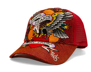 Cap Ed Hardy - Brave Hearts 6 Panel Metallic Trucker Cap - Samba
