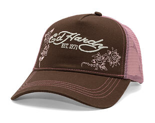 Cap Ed Hardy - Skull And Roses 5 Panel Trucker Cap