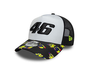 Cap New Era - VR 46 Print Visor 9FORTY A-Frame Trucker - Black