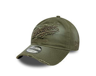 Cap New Era - MLB Distressed Wordmark 9TWENTY - LA Dodgers - New Olive