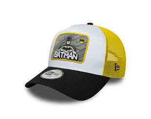 Kids Cap New Era - DC Patch 9FORTY A-Frame Trucker - Batman - White / Black