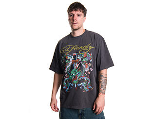 Tee Ed Hardy - Battle Of The Dragons Relaxed Tshirt - Charcoal