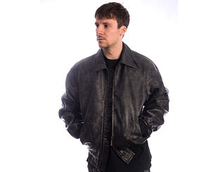 Jacket Karl Kani - Signature PU Leather Bomber Jacket - Black
