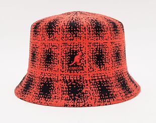 Kangol Grunge Plaid Bin K3548-BC017 Black/Cherry Glow Bucket Hat