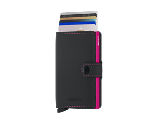 Peněženka Secrid Miniwallet Matte Black & Fuchsia